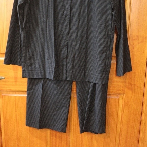 Co & Eddy Pin Stripe Wide Leg Pant Suit Vintage 90s 12/Medium - Picture 12 of 16